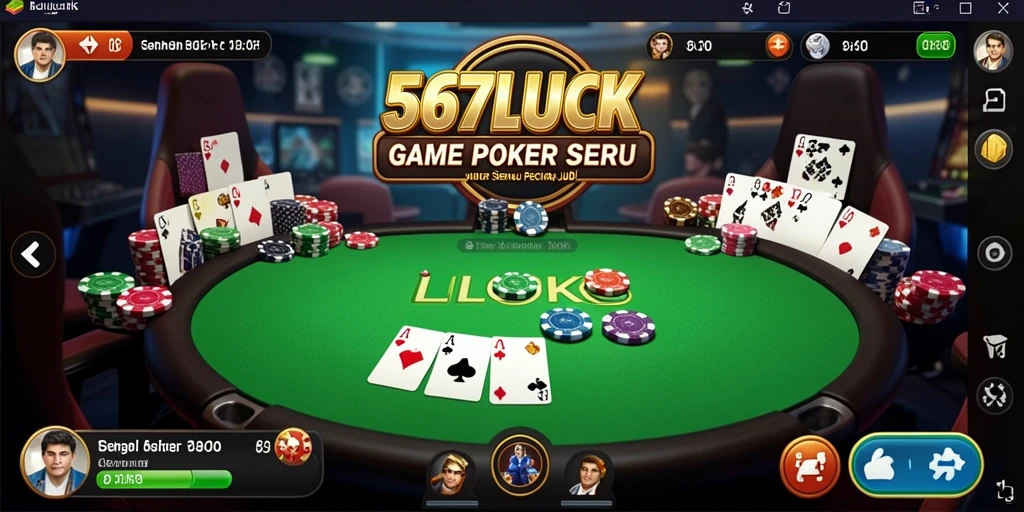 Tampilan gameplay 567LUCK menampilkan momen Poker yang mendebarkan.