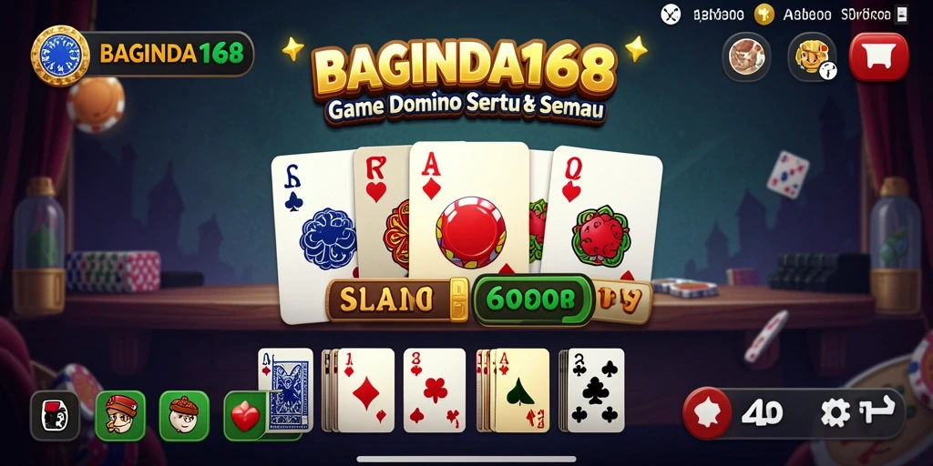 Tampilan gameplay seru dalam BAGINDA168 dengan domino menantang.
