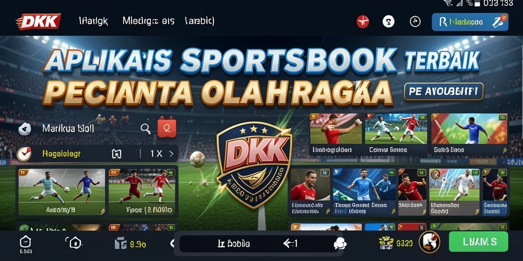 Tampilan menarik dari aplikasi DKK dengan fitur taruhan olahraga.
