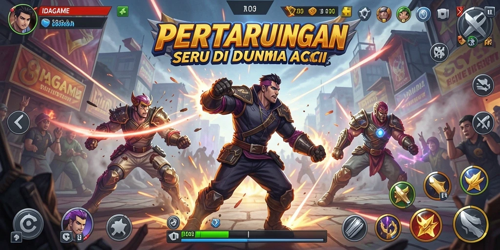Tampilan aksi seru dalam gameplay IDAGAME