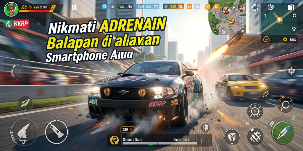 Gameplay seru balapan dengan berbagai kendaraan di KKRP