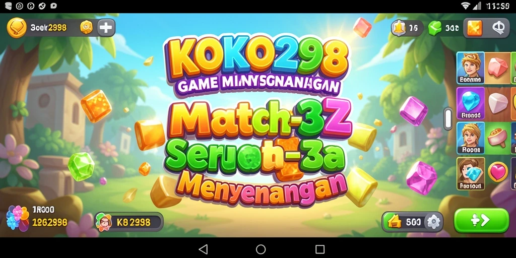 Tampilan gameplay KOKO288 yang menarik dalam mode Match-3.
