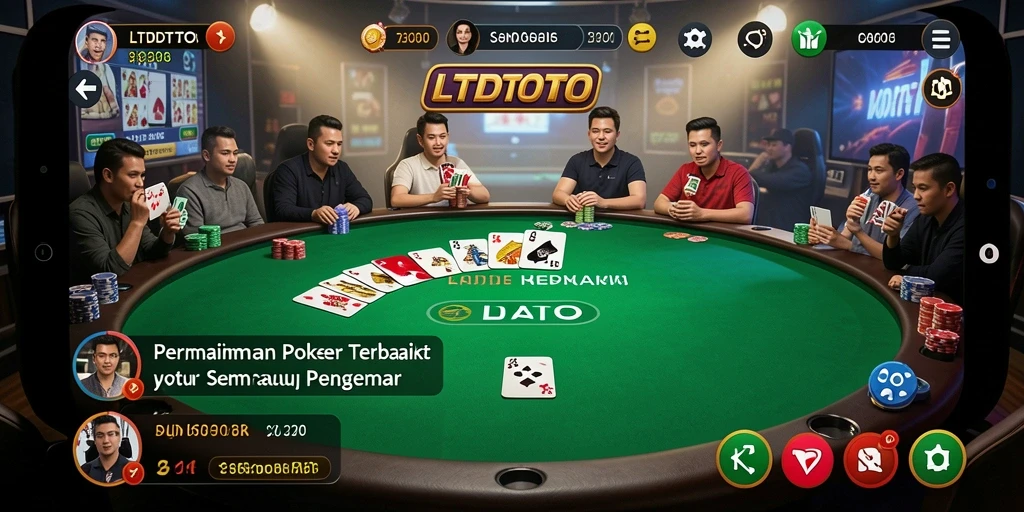 Tangkapan layar gameplay LTDTOTO menunjukkan aksi seru poker online.