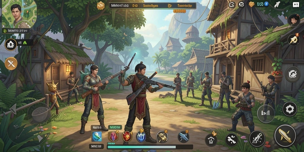Screenshot gameplay MINTOTO menampilkan interaksi karakter yang menarik.