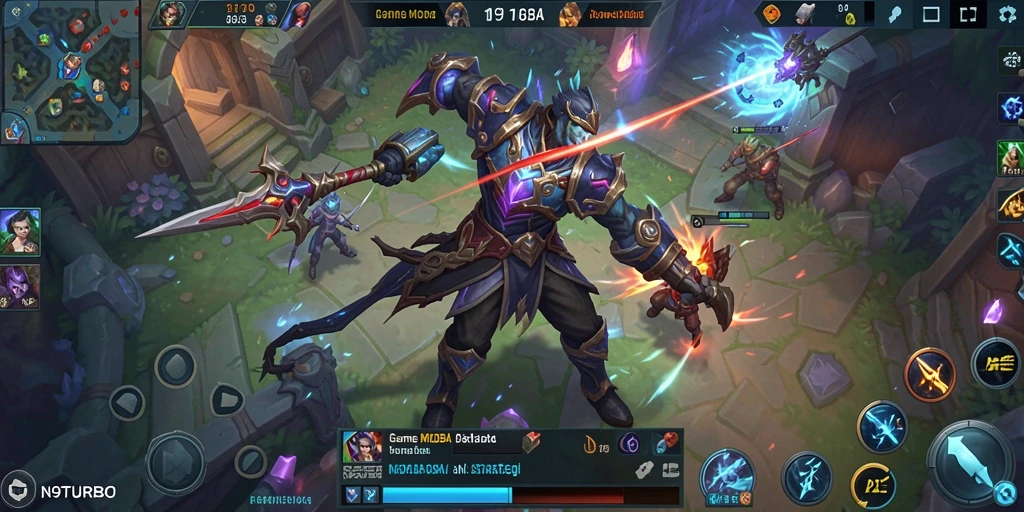 Gameplay N9TURBO yang mendebarkan di arena MOBA.