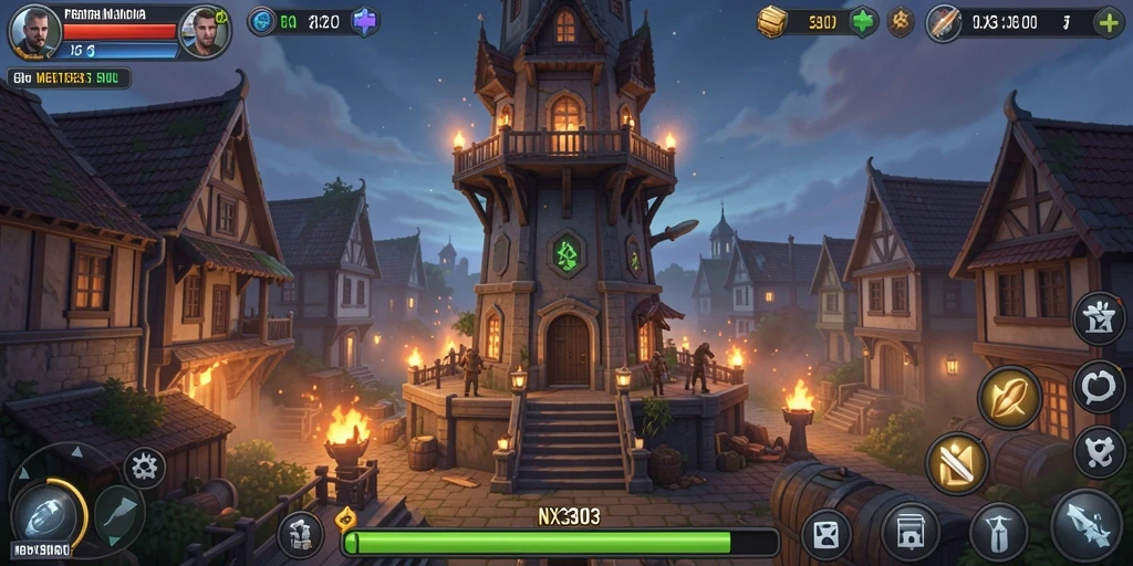 Tampilan gameplay NX303 yang menegangkan dan menantang dalam Tower Defense.