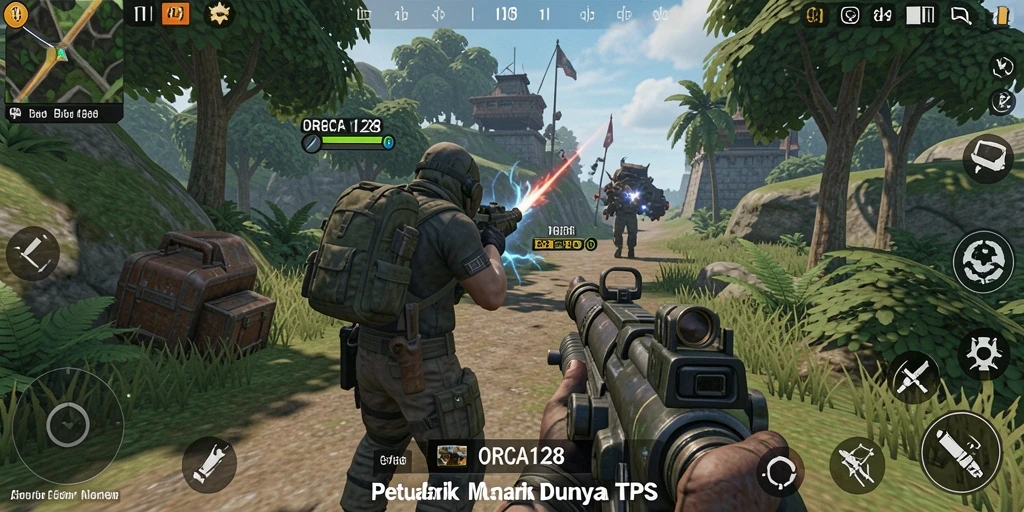 Gameplay mendebarkan di ORCA128, tembak musuh dengan strategi.