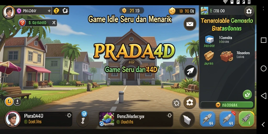 Screenshot gameplay PRADA4D yang menggambarkan kebangkitan karakter dalam mode Idle.