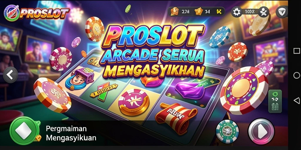 Tangkapan layar gameplay PROSLOT yang menampilkan aksi mendebarkan dalam permainan arcade.