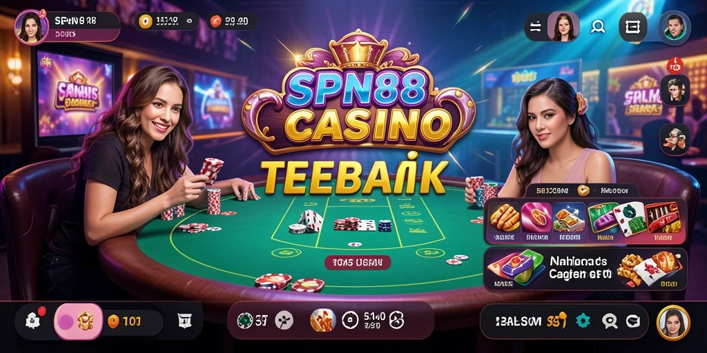 Tampilan menarik dari gameplay SPN88 Live Casino dengan dealer langsung.